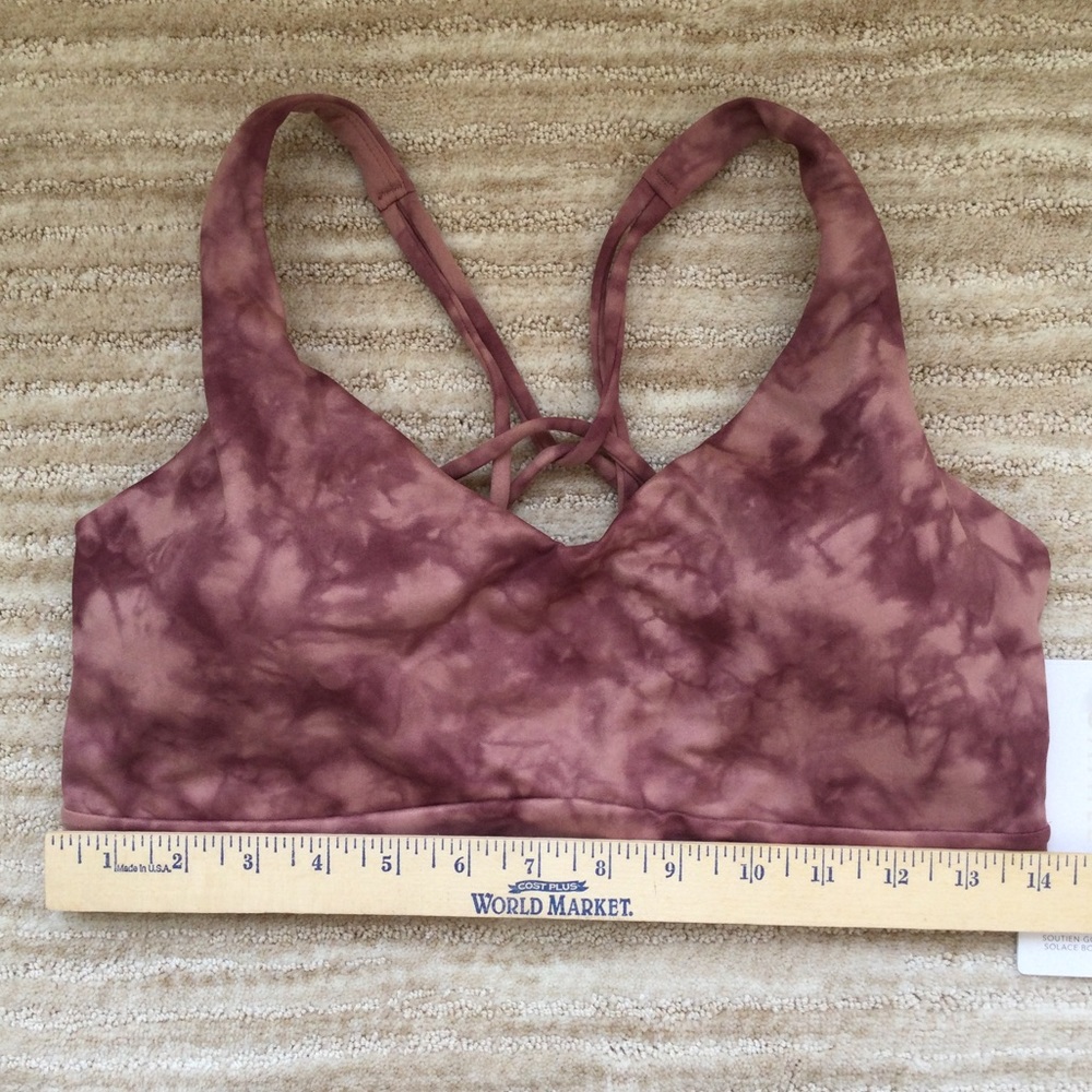 NWT Athleta Solace Printed Sports Bra Yoga Riptide Palermo Size Medium - Picture 8 of 13
